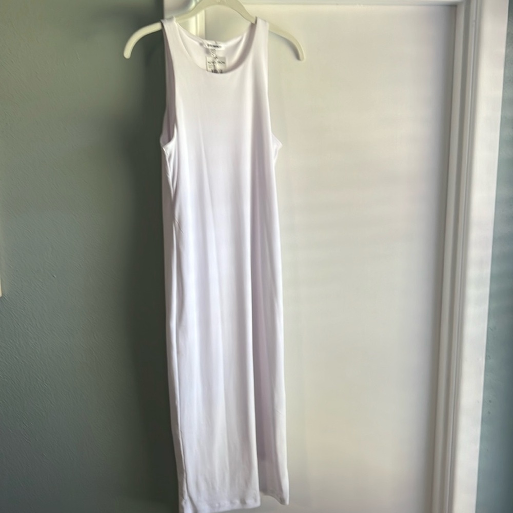 Good American white tank midi dress NWT